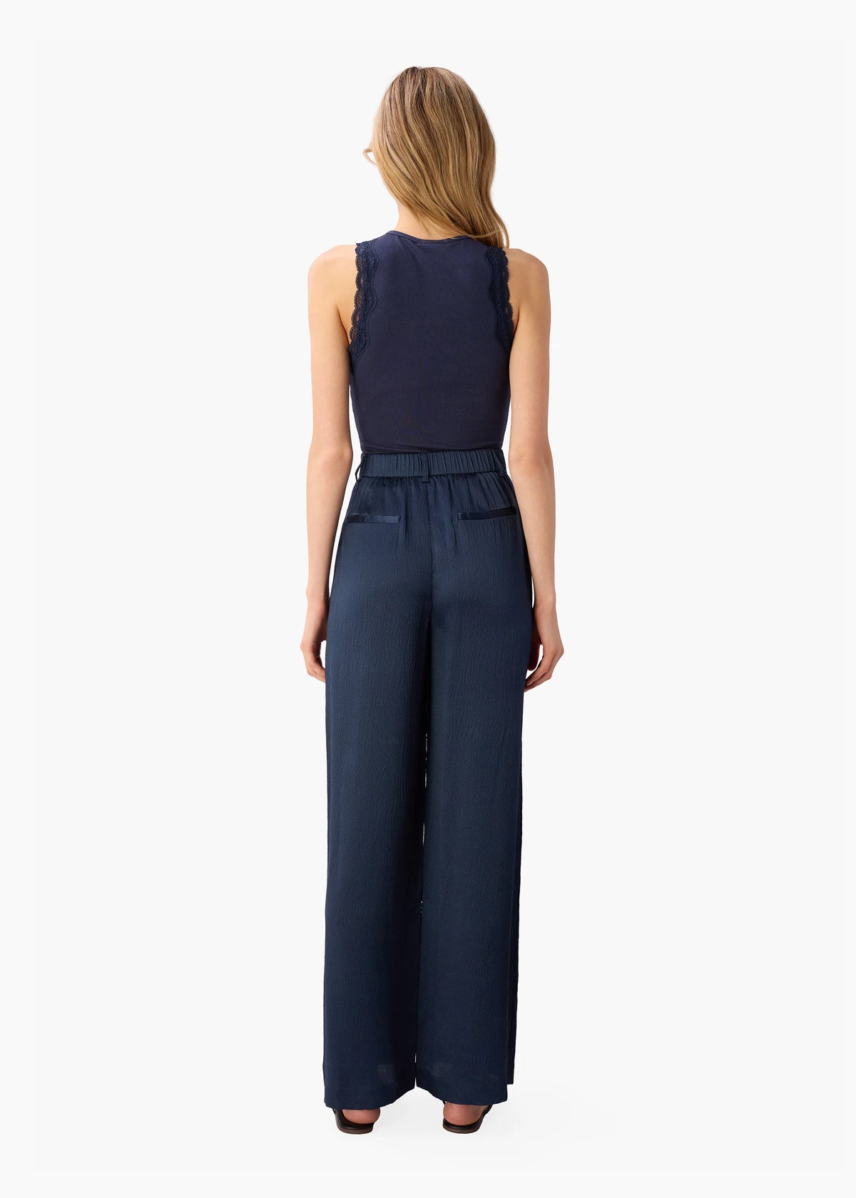 Cami Kyley High Rise Hammered Silk Pant