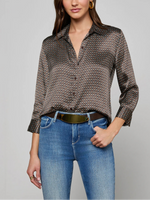 L'agence Dani 3/4 Sleeve Silk Blouse