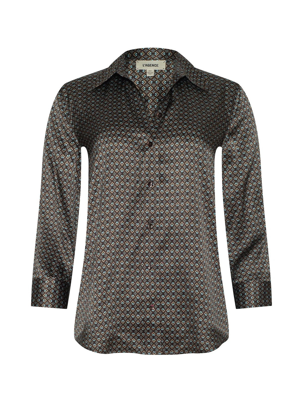 L'agence Dani 3/4 Sleeve Silk Blouse