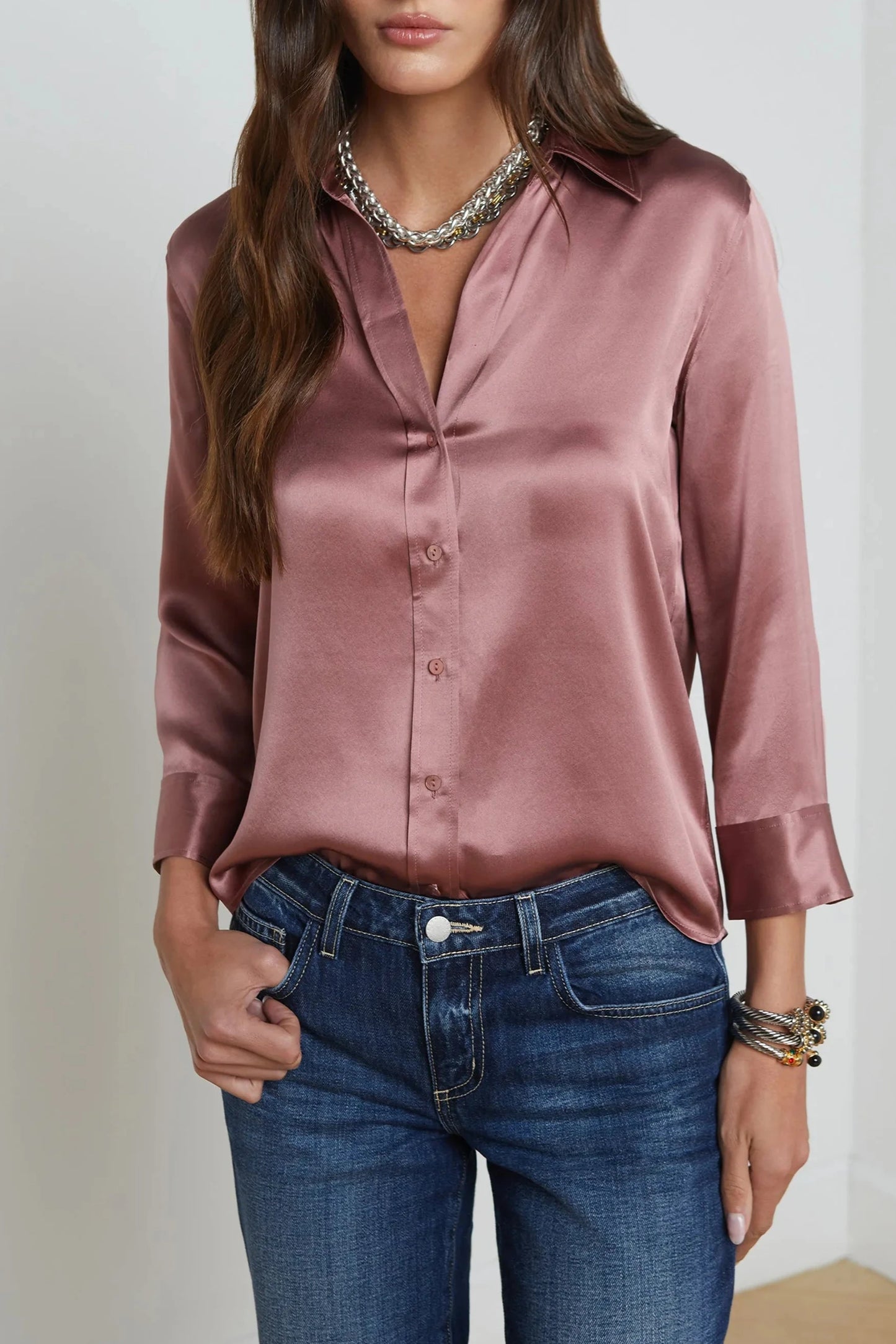 Lagence Dani 3/4 Sleeve Blouse