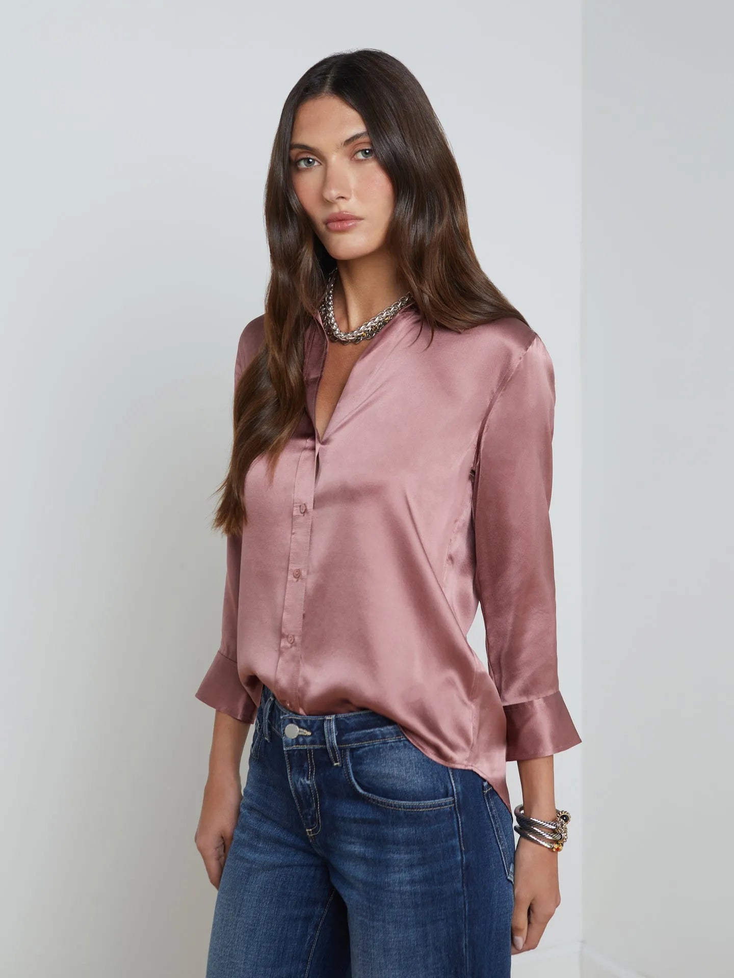 Lagence Dani 3/4 Sleeve Blouse