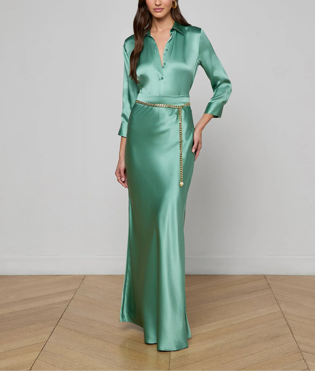 L'agence Dani 3/4 Sleeve Silk Blouse