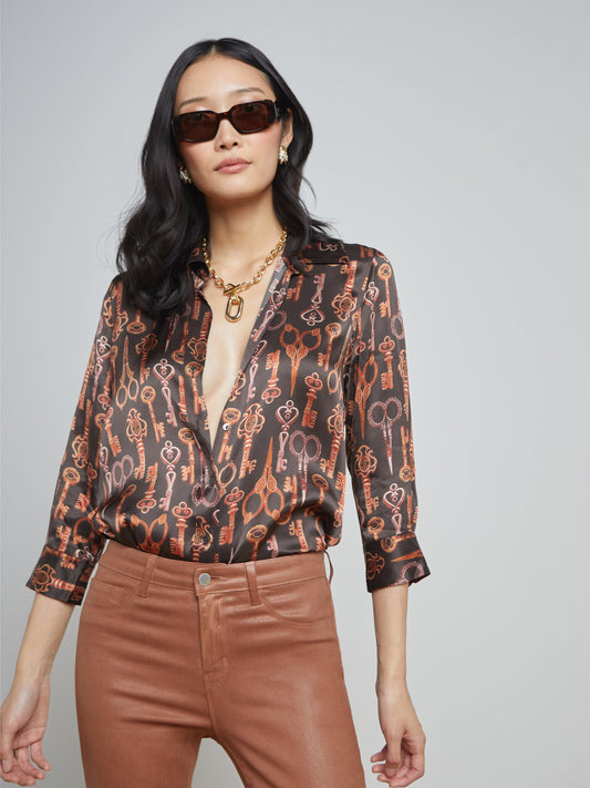 Lagence Dani 3/4 Sleeve Blouse