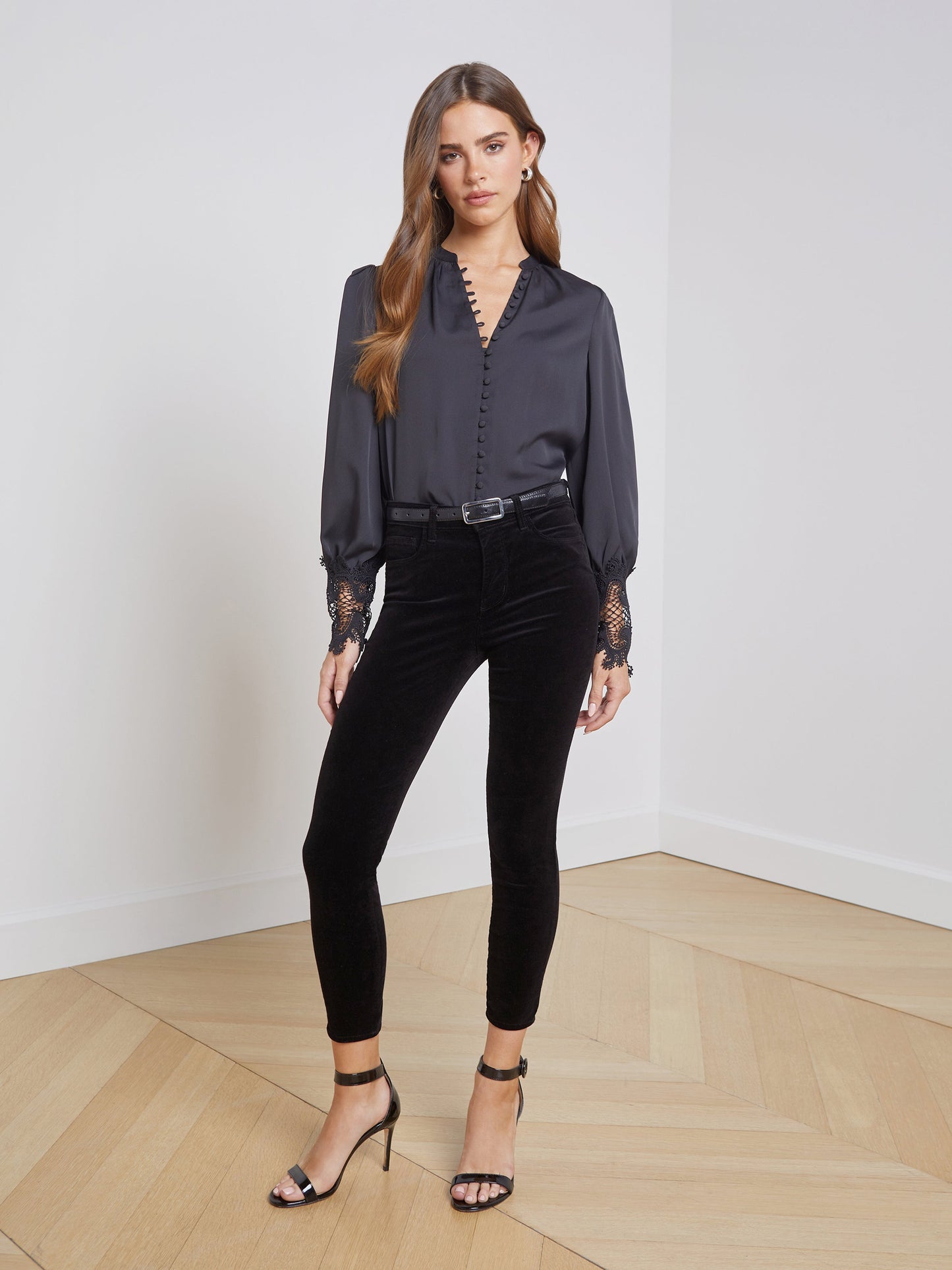 Lagence Ava Lace Cuff Blouse