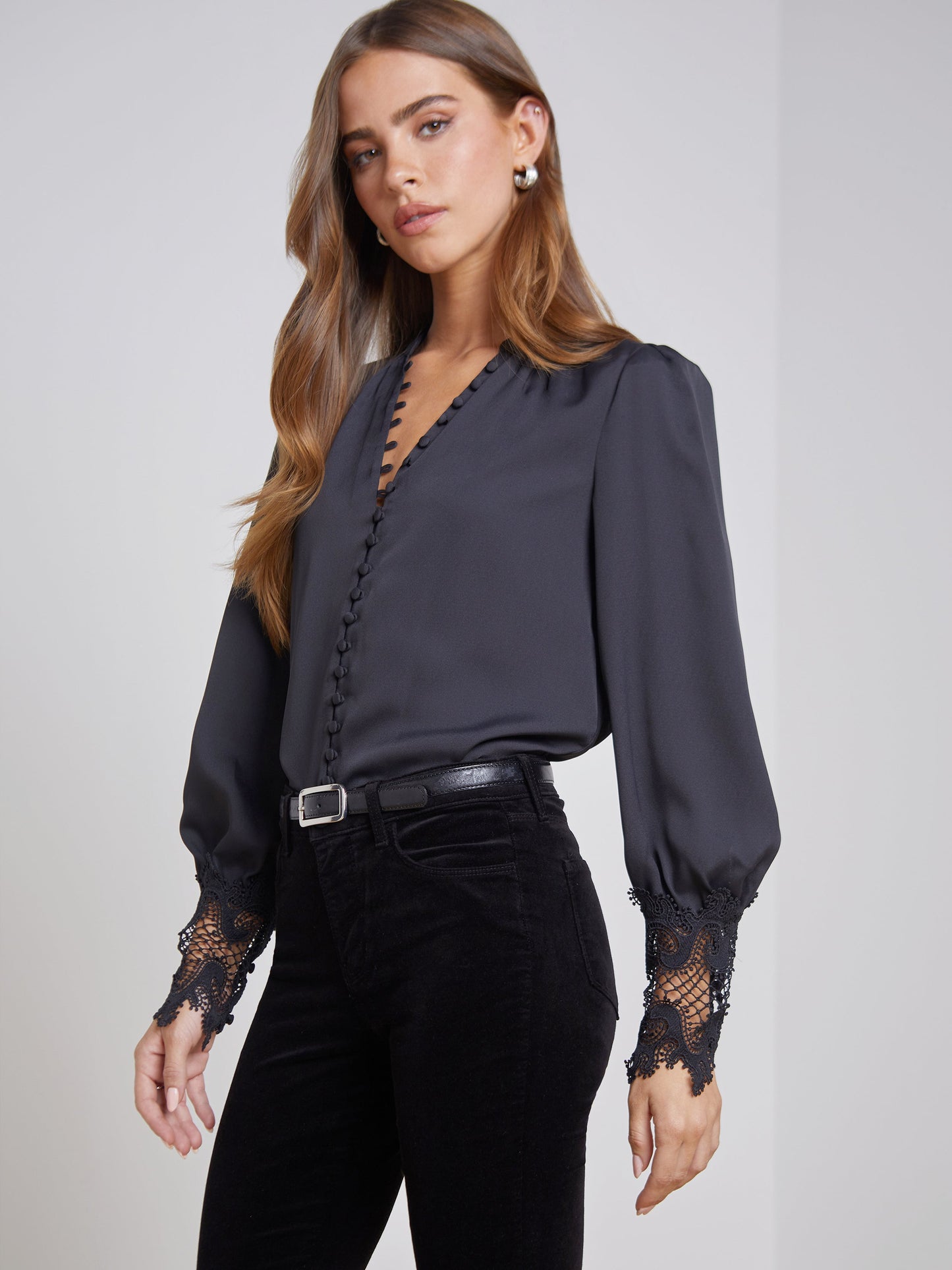 Lagence Ava Lace Cuff Blouse