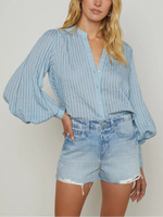 L'agence Kiera Ladder Trim Blouse