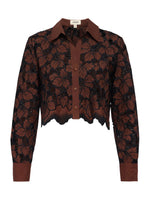 Lagence Seychelle Cropped Eyelet Blouse