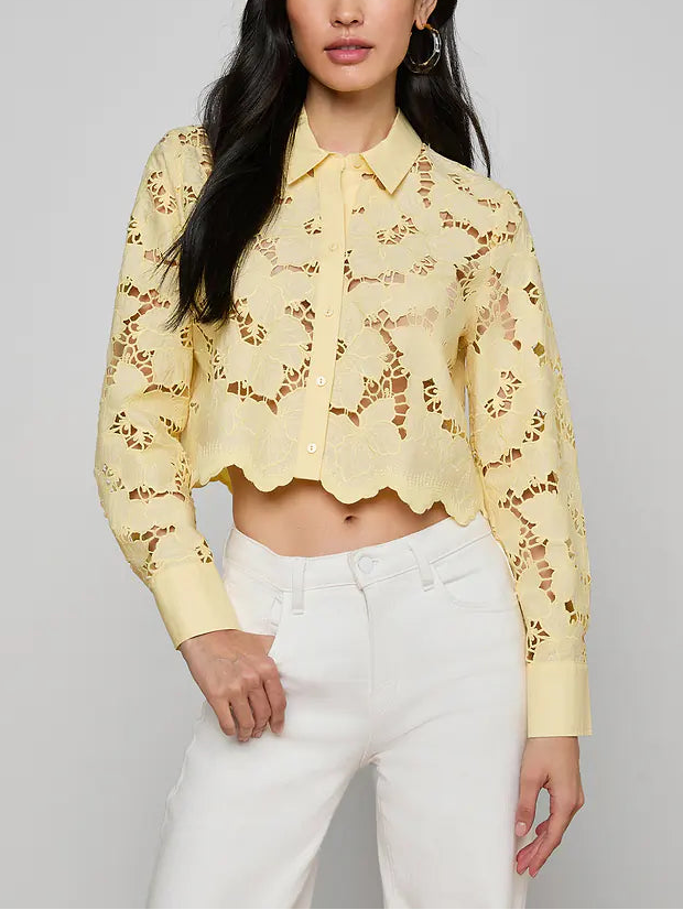 L'agence TS Seychelle Cropped Button Down