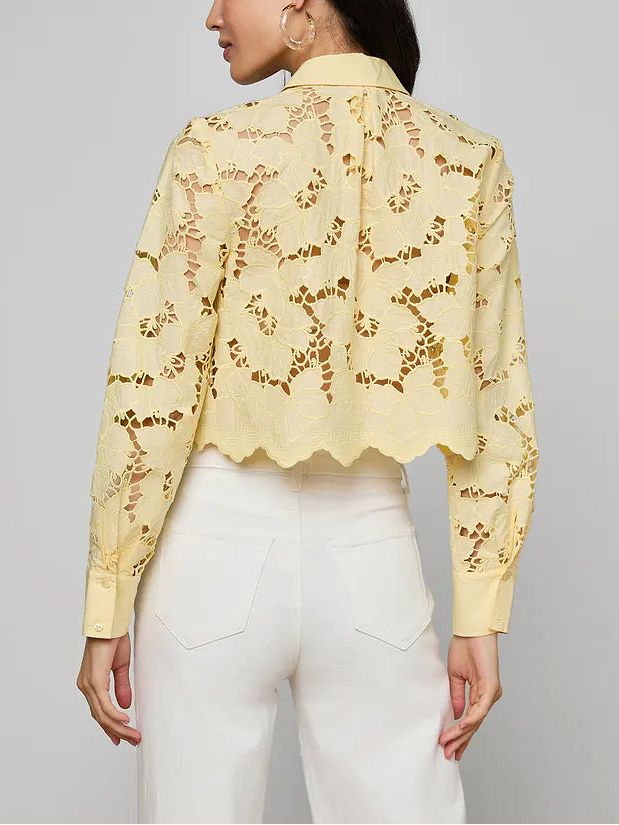 L'agence TS Seychelle Cropped Button Down