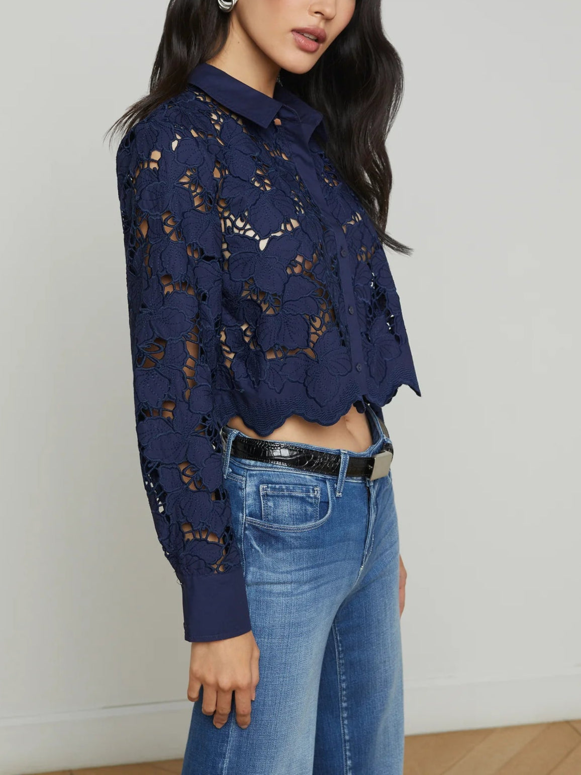 L'agence Seychelle Cropped shirt