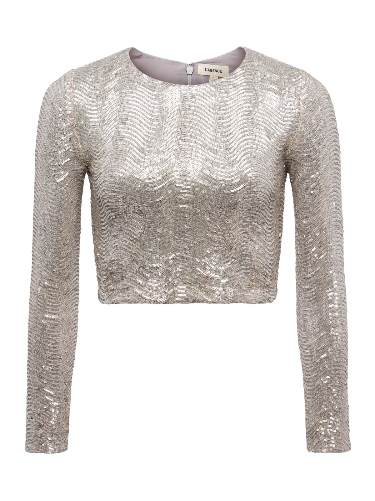 L'agence Rogan Sequin Cropped Top
