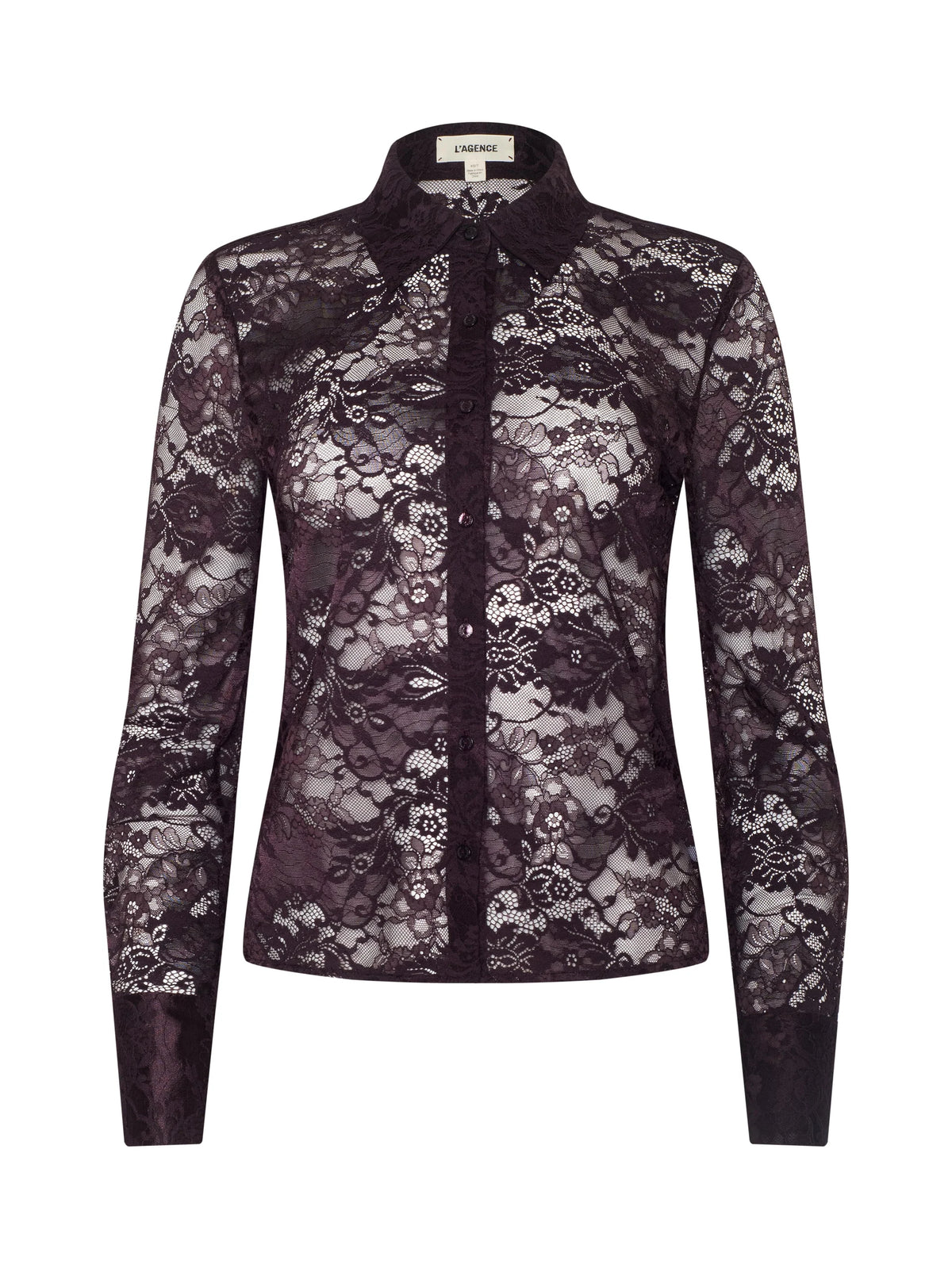 L'agence Maia Lace Button Down Blouse