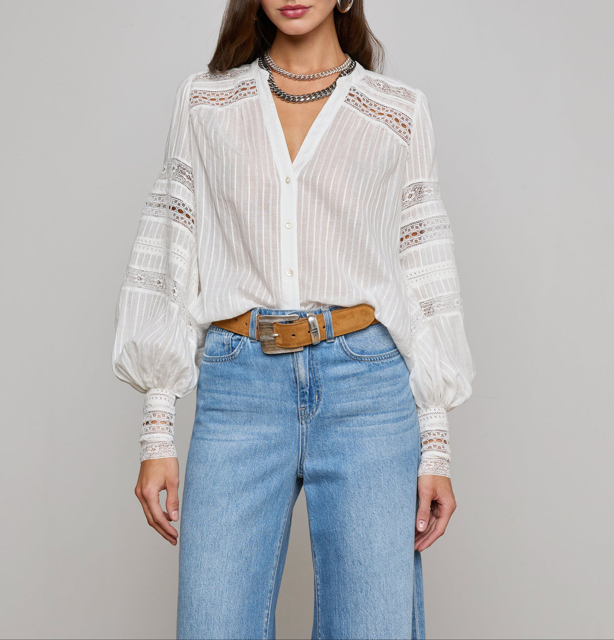 Lagence Kiera Trim Blouse