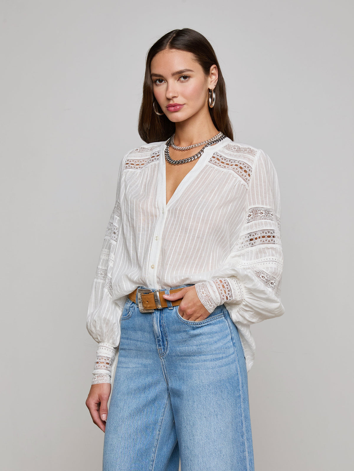 Lagence Kiera Trim Blouse