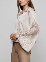 L'agence Capri Lace Sleeve Blouse
