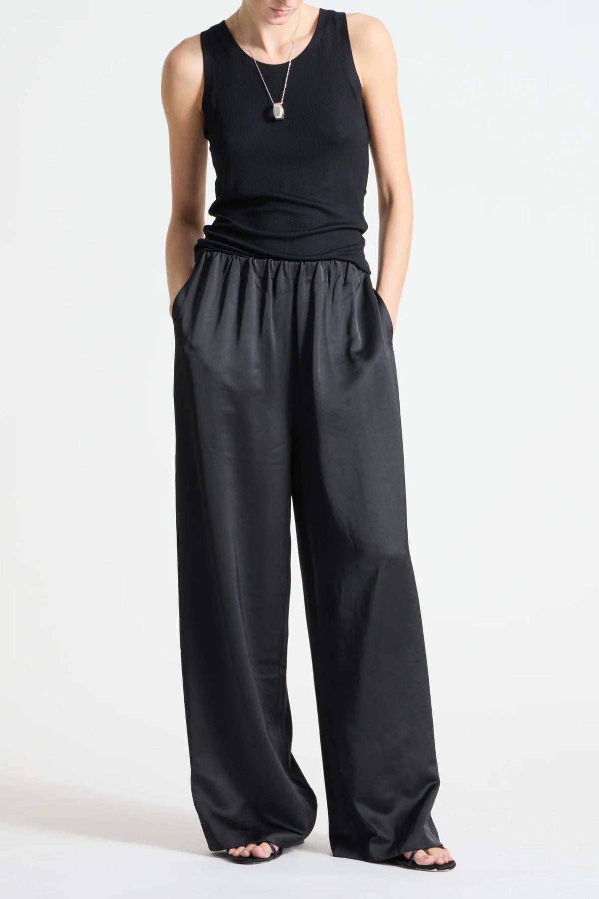 Saint Art Paige Charmeuse Pull-On Pant