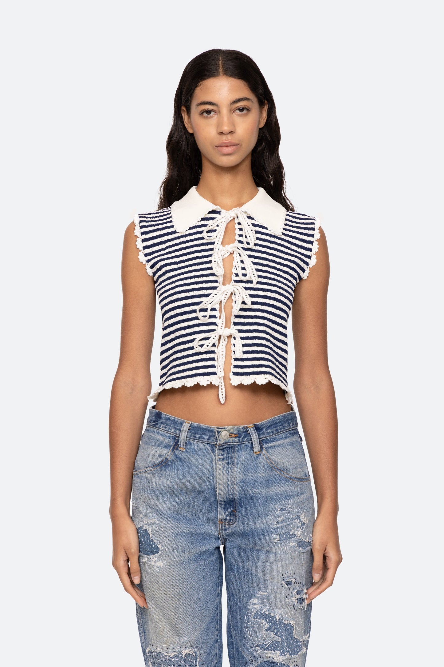 Sea Addy Striped Knit Vest