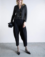 Psophia Double Button Cropped Wool Cardigan