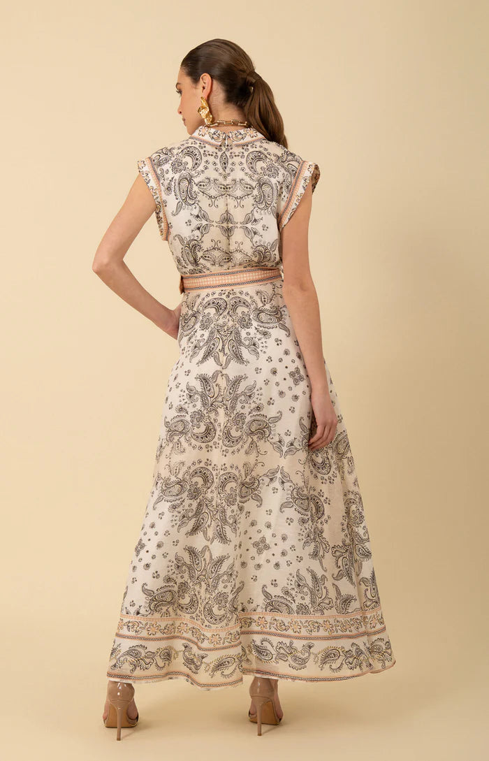 Hale Bob Belted Maxi Dress