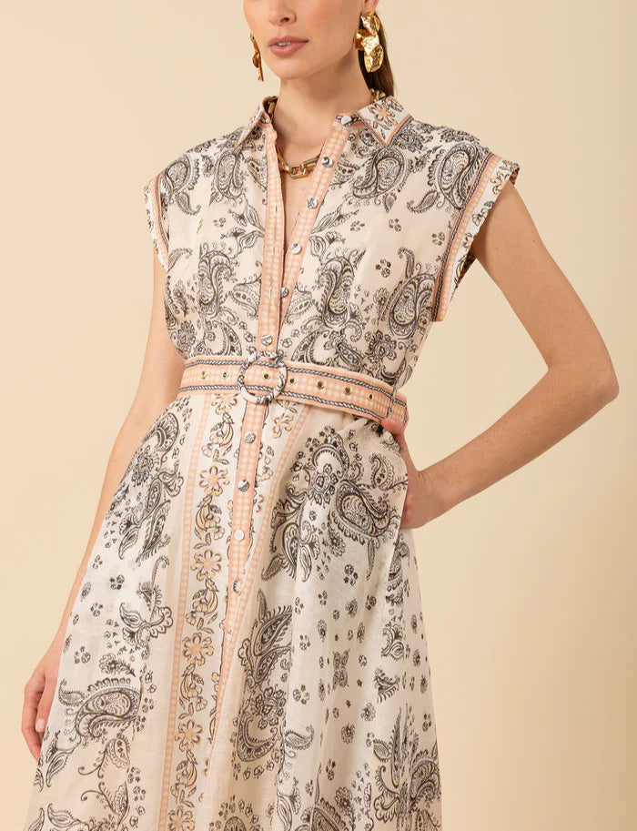 Hale Bob Belted Maxi Dress