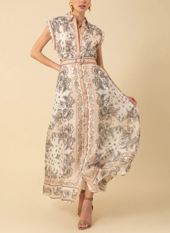 Hale Bob Belted Maxi Dress