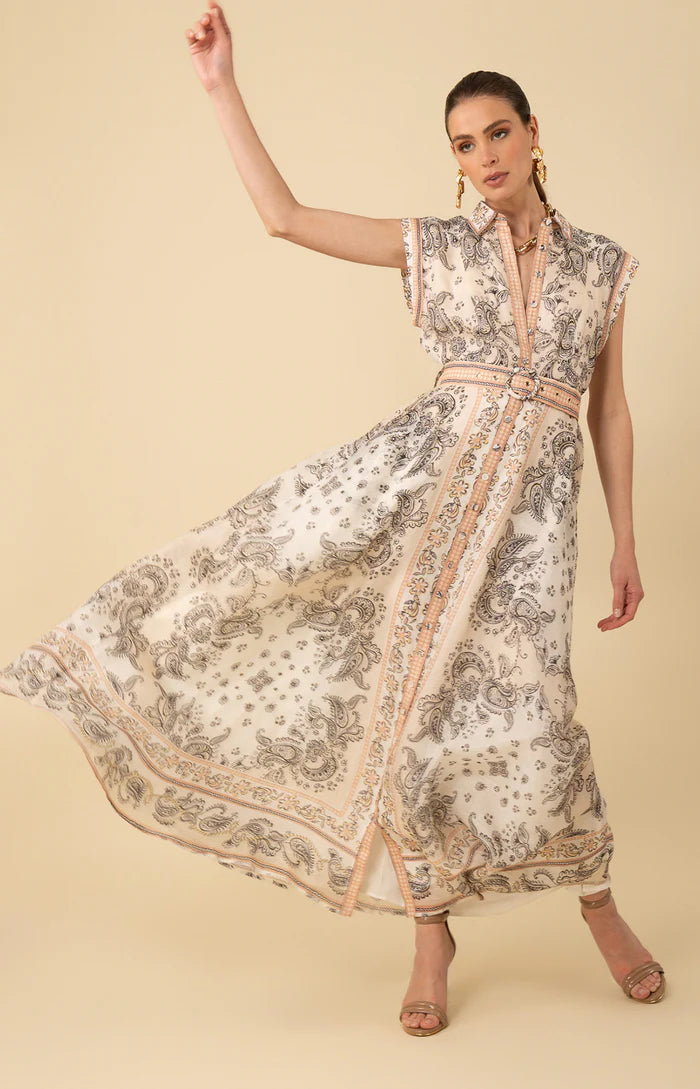 Hale Bob Belted Maxi Dress