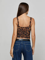 L'agence Rasha Shirred Mesh Tank