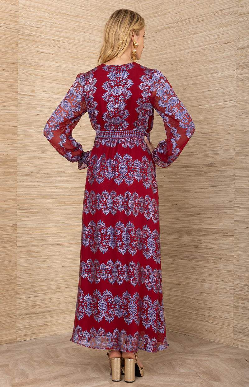 Hale Bob Birdie Satin Maxi Dress