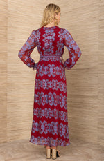 Hale Bob Birdie Satin Maxi Dress