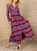 Hale Bob Birdie Satin Maxi Dress