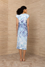 Hale Bob Thora Cap Sleeve Midi Dress