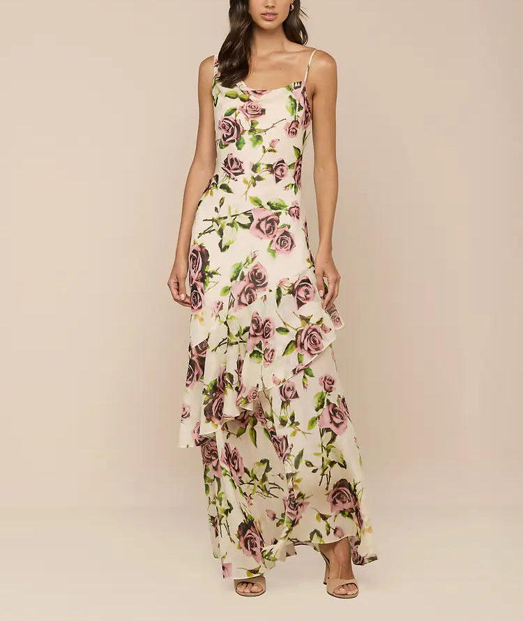Lagence TS Viola Silk Cowl Neck Gown