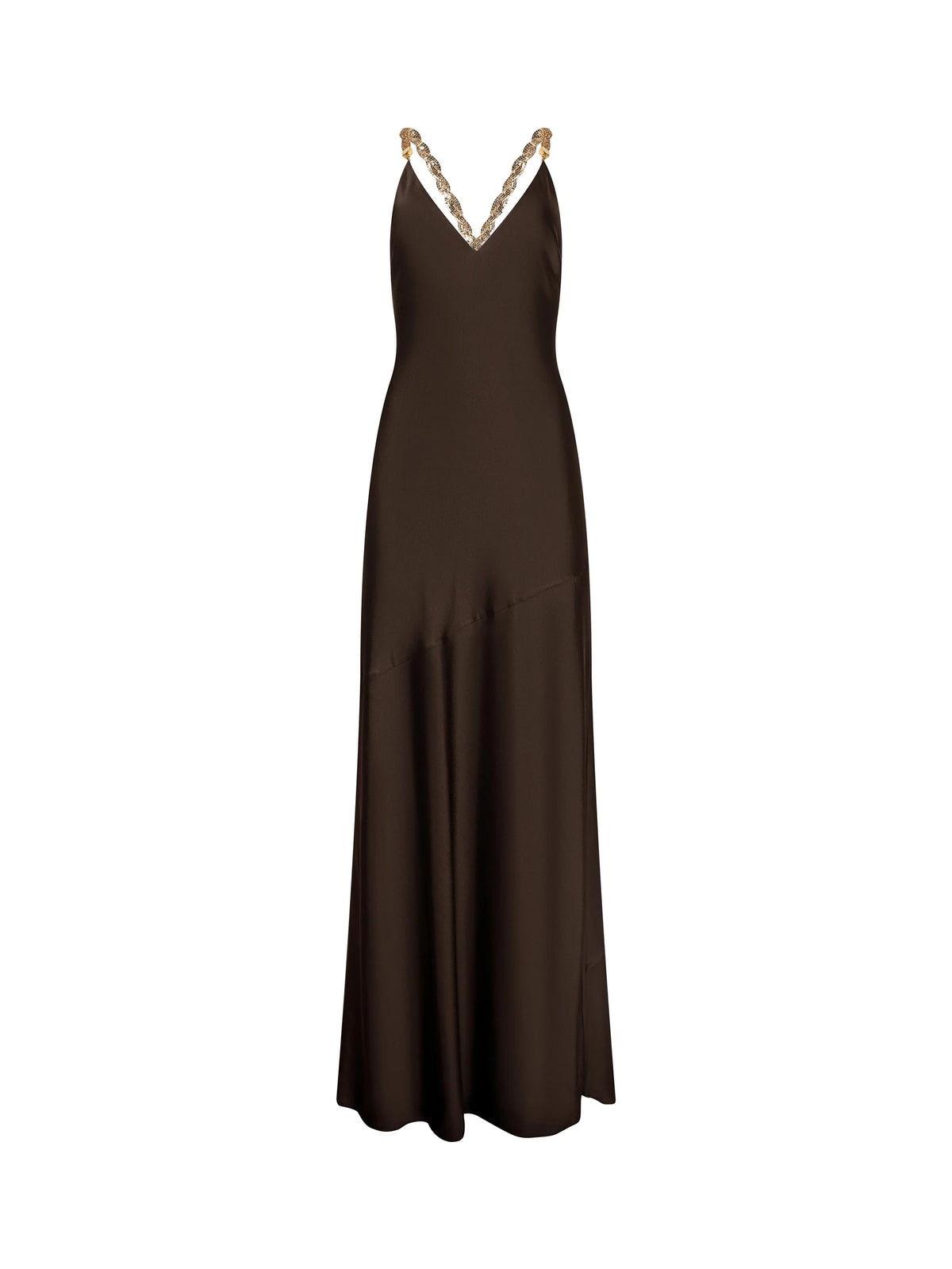 L'Agence Ts Saint Beaded Strap Gown