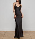 L'Agence Ts Saint Beaded Strap Gown