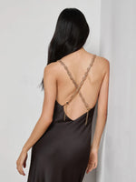 L'Agence Ts Saint Beaded Strap Gown