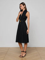 L'agence TS Kylo Belted Shirt Dress