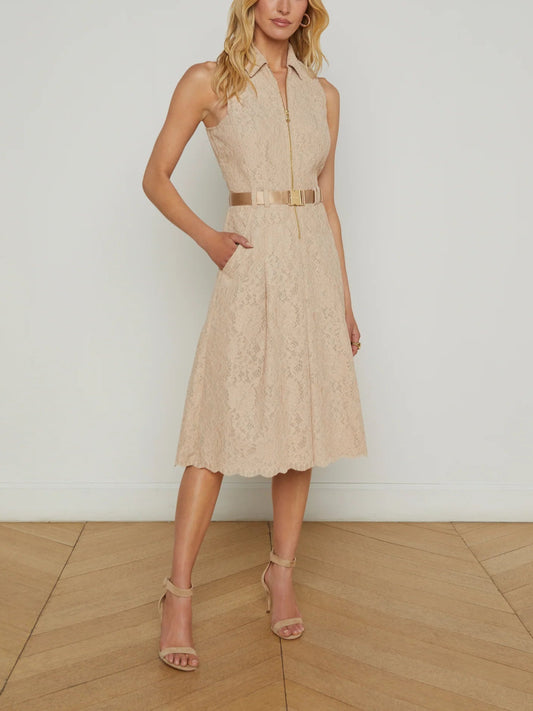L'agence Kylo Belted Shirt Dress