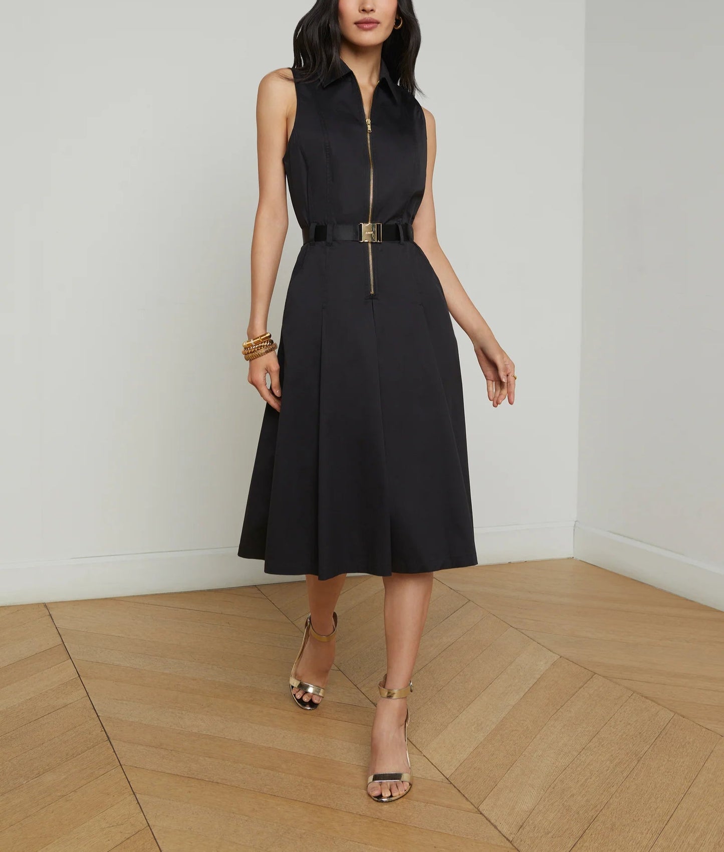 L'agence Kylo Belted Shirt Dress