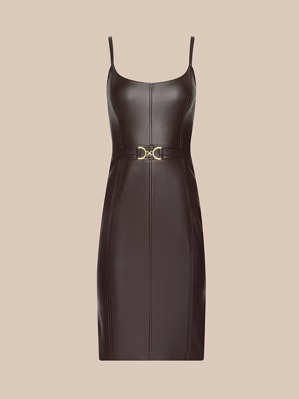 Lagence Halia Buckle Midi Dress
