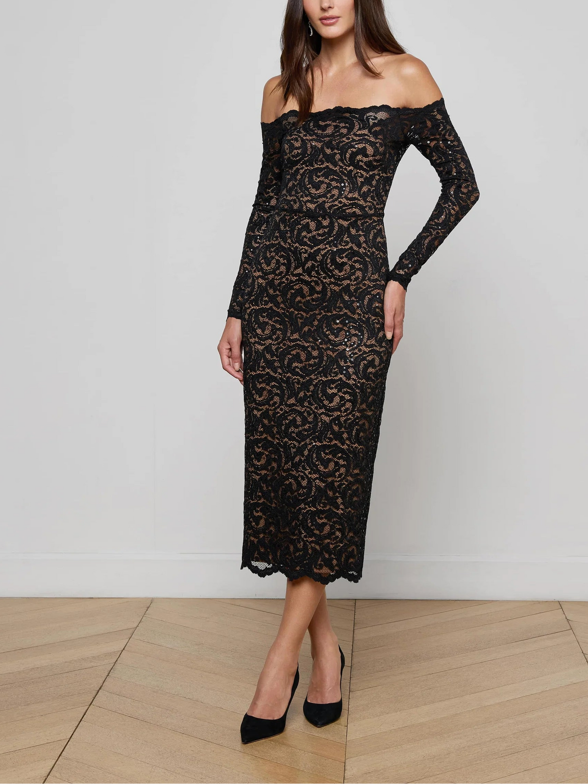 L'agence Ts Lindsay Off Shoulder Dress