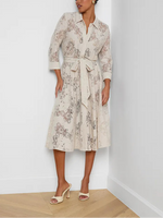 L'agence TS Ralphie 3\4 Sleeve Midi Dress