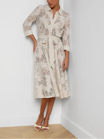 L'agence TS Ralphie 3\4 Sleeve Midi Dress