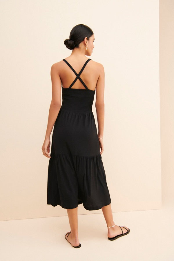 Nation Penelope Cross Back Midi Dress