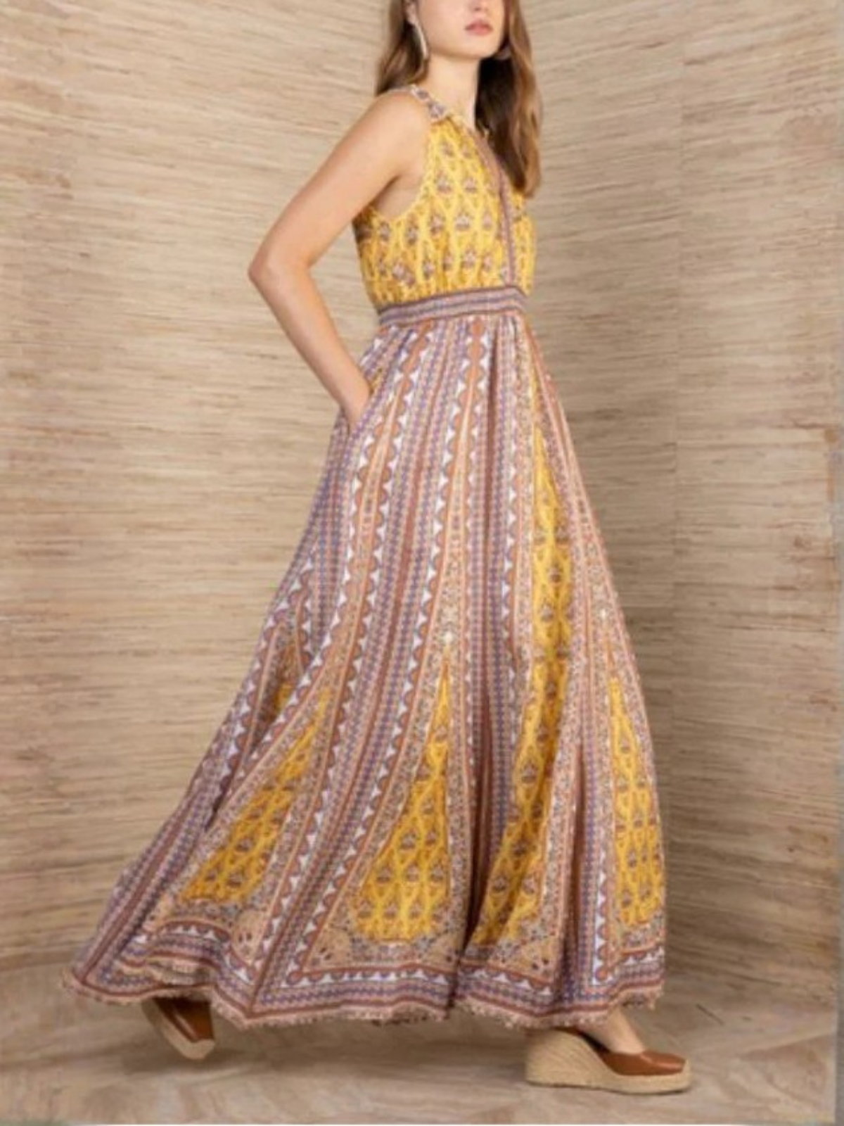 Hale Bob Solanan Halter Maxi Dress_64NF642A
