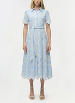Simkhai Audria Belted Linen Midi Dress