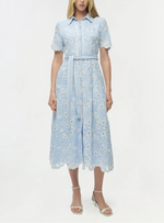 Simkhai Audria Belted Linen Midi Dress