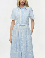 Simkhai Audria Belted Linen Midi Dress