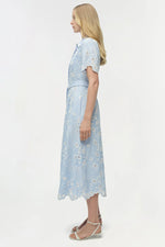 Simkhai Audria Belted Linen Midi Dress