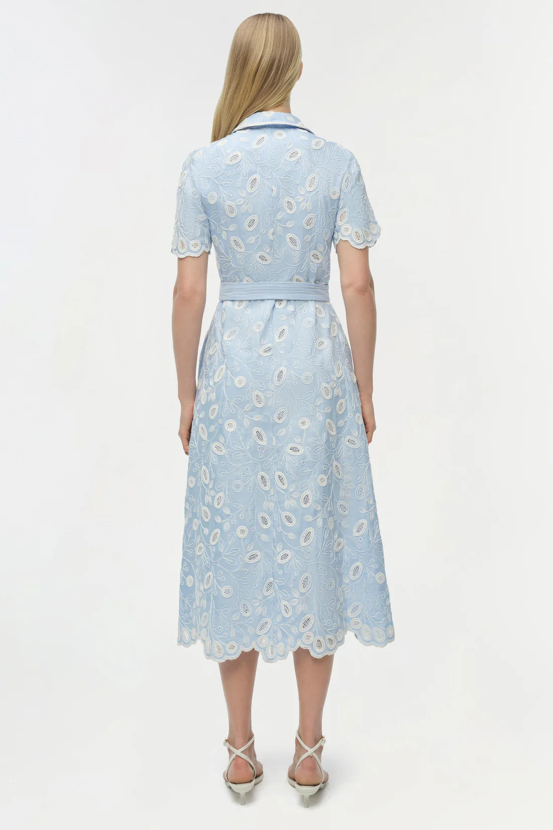 Simkhai Audria Belted Linen Midi Dress