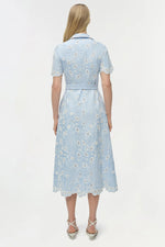 Simkhai Audria Belted Linen Midi Dress